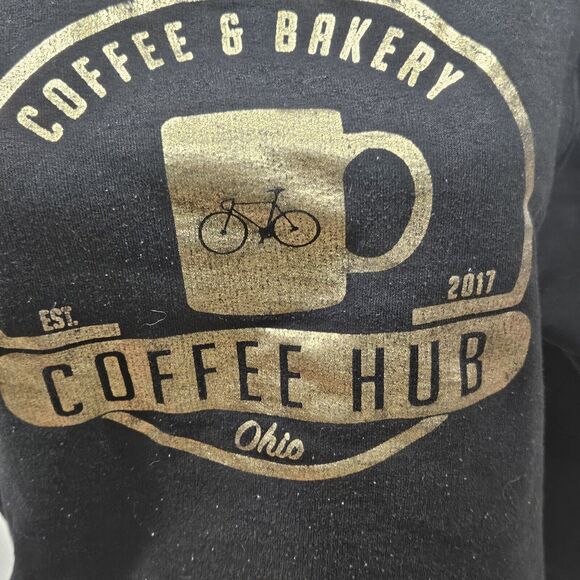 Coffee Hub Coffee & Bakery Small Sweatshirt Ohio Boho Casual Workwear Champion - Picture 6 of 10